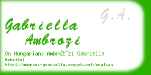 gabriella ambrozi business card